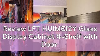 Review LFT HUIMEI2Y Glass Display Cabinet 4-Shelf with Door and Lock, Curio Cabinets Upgraded Quick-
