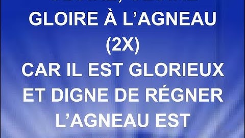 Thumbnail of GLOIRE À L'AGNEAU - O'vive
