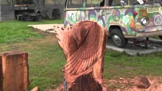 Jordan Anderson Chainsaw Carver Pheonix Out Of Redwood For Facebook Fans