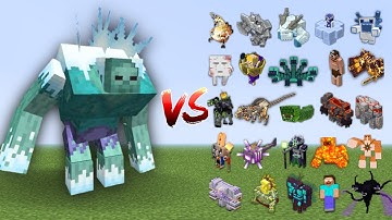 Mutant Frozen Zombie vs All Minecraft Bosses in Minecraft Mob Battle