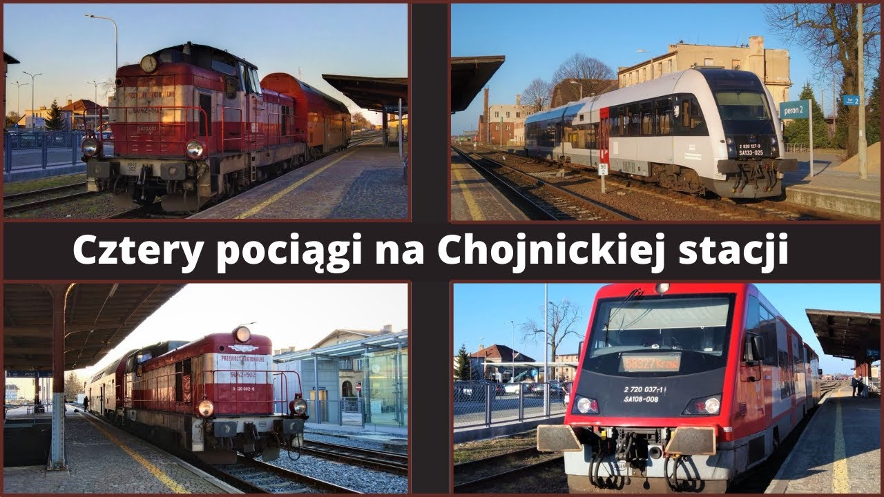 Cztery pociągi na Chojnickiej stacji