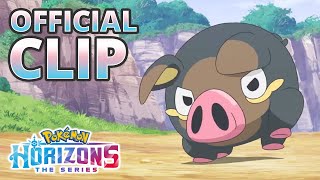Sprigatito Vs. Lechonk Pokémon Horizons The Series Official Clip