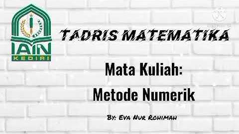 Interpolasi Polinom LAGRANGE || Metode Numerik #IAINkediri