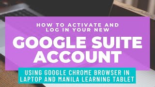 HOW TO ACTIVATE DEPED GSUITE ACCOUNT USING LAPTOP AND TABLET screenshot 1
