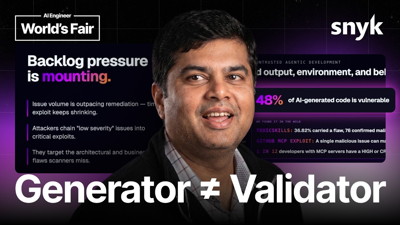 Through the AI Fog: The Architectural Decision Agentic Security Depends On — Manoj Nair, Snyk