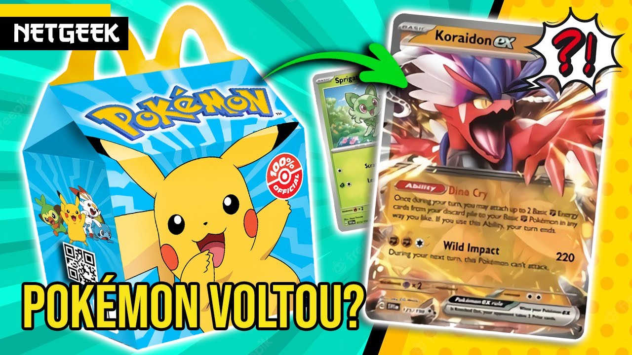 McDonald's e Pokémon fazem parceria para novas cartas no McLanche Feliz