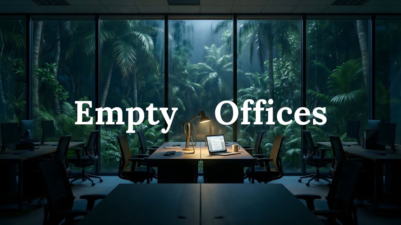 Relaxing House Music For Late Night Work | Empty Offices