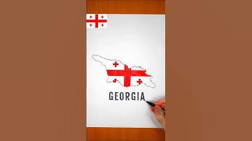 How to draw map Georgia 🇬🇪| Georgia map drawing #shorts #georgia #drawing #map #art #trend #viral