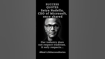 Innovation Over Tradition: Insights from Satya Nadella 💻🚀 #successquotes #satyanadella #shorts