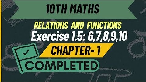 10th Maths samacheer kalvi[CHAPTER-1] RELATIONS AND FUNCTIONS in Tamil