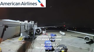 American Airlines Economy Boeing 777-300ER AA734 Charlotte to London in 2026.