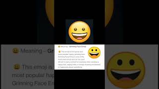 😀 Meaning - Grinning face emoji #shorts