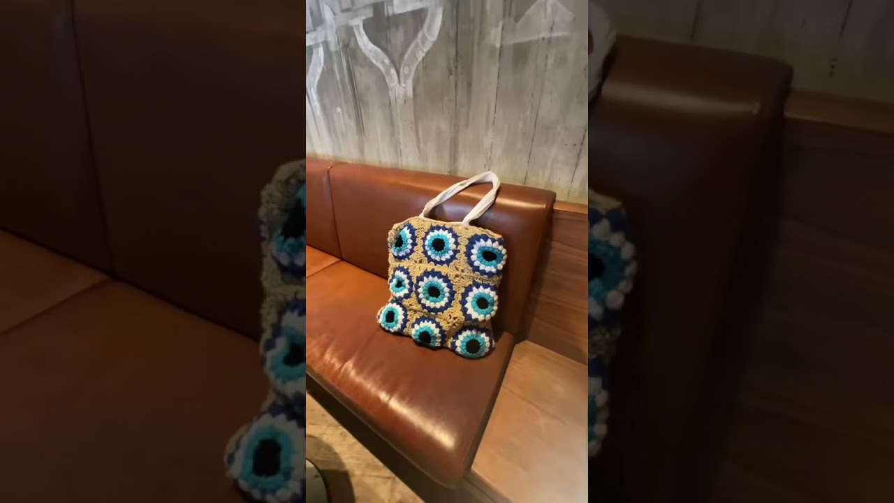 Now look at this 🧿evil eye crochet tote bag #crochetbag #crochet