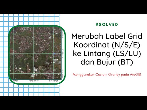 Cara Merubah Label Grid Koordinat (N/S/E) ke Lintang (LS/LU) dan bujur (BT) sesuai standar peta RBI