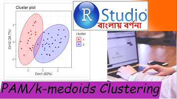 PAM/K-medoids clustering in RStudio (Tutorial 4.12) || Machine Learning || In Bengali