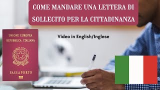 COME MANDARE UNA LETTERA DI SOLLECITO PER LA CITTADINANZA ITALIANA