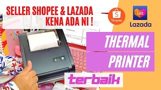 Cara guna Thermal Printer untuk seller Shopee dan Lazada menggunakan Handfone dan Komputer/Laptop