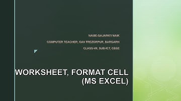 OAV ICT VII: MS EXCEL PART-1