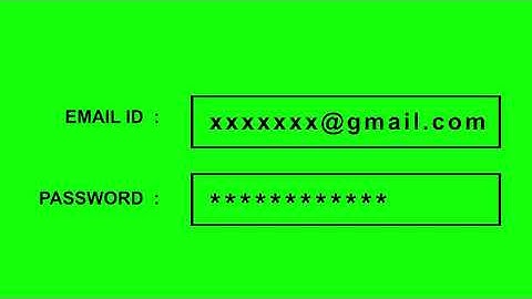 Typing Email and Password Green Screen ||No Copy Rights ||VLM
