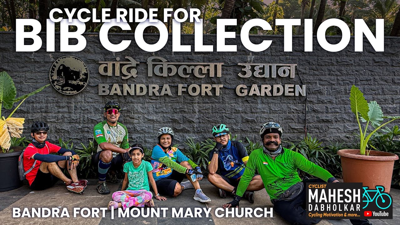 Cycle Ride BIB Collection YES SECURITIES Cyclothon BANDRA FORT MOUNTMARY CHURCH @maheshdabholkarvlog