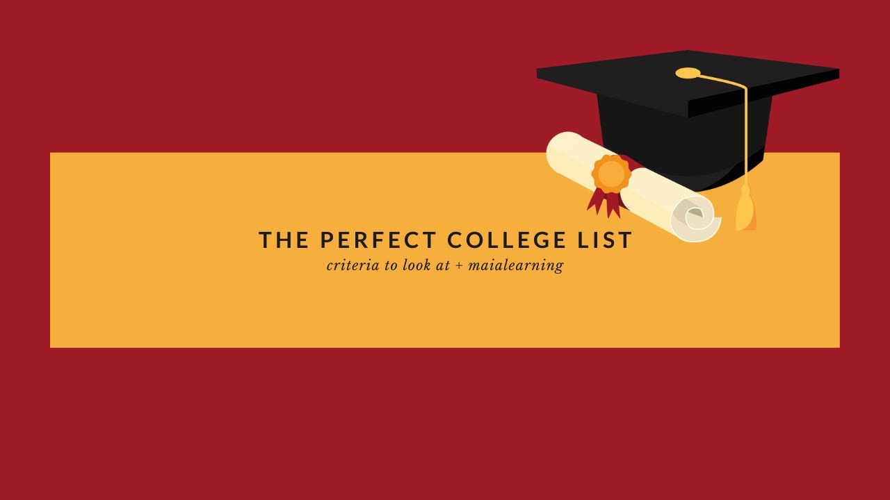 How to create your college list - YouTube