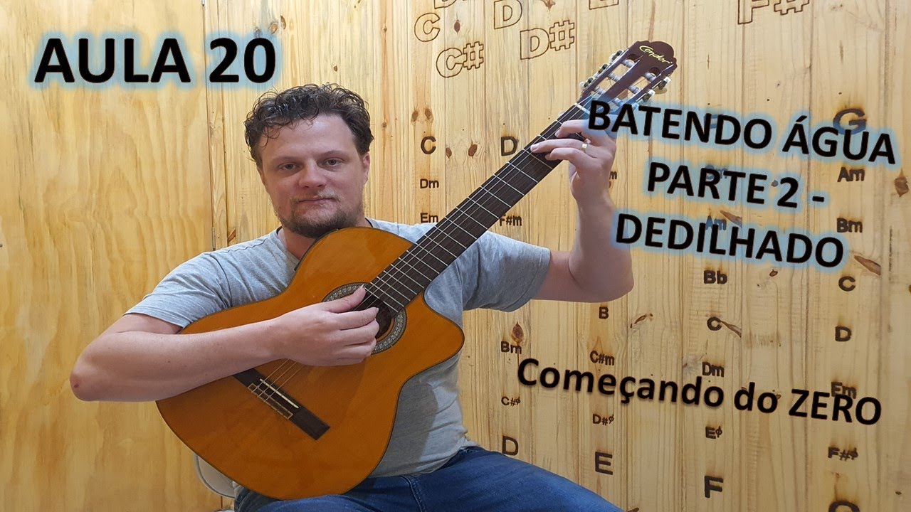 Começando a Tocar Violão | Ensinando a música BATENDO ÁGUA | PARTE 2 | AULA 20
