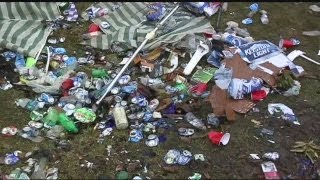 Residents frustrated after apartment complex yard trashed