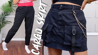 How To Upcycle A Cargo Mini Skirt