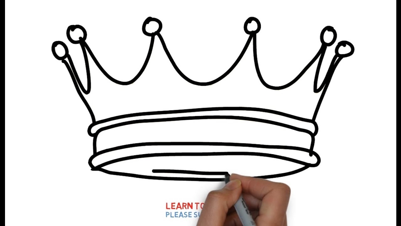 Easy Step For Kids How To Draw a King's Crown - YouTube