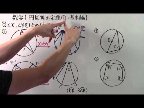 【数学】中3-56 円周角の定理①(基本編)