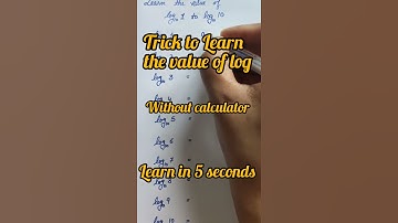 trick to remember the value of log #short #shorts #trick #log #maths #physics #chemistry