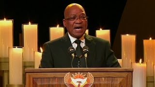 Zuma sings controversial song at Mandela funeral