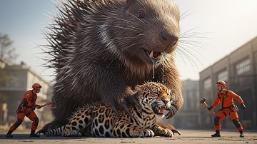 Heroic Rescue Team Saves Prideful Jaguar from Porcupine