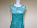 Crochet Tutorial: Green Summer Blouse/Top | For Beginners