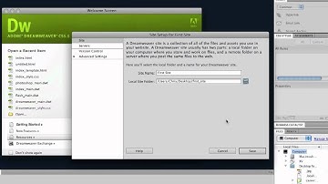 Dreamweaver Tutorial - Introduction 01 - Site Configuration