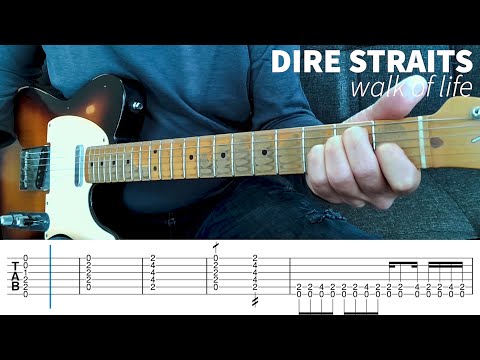 Dire Straits - Walk Of Life - Guitar Lesson With Tab