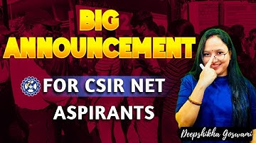 🔥 CSIR NET 2026 BIG Announcement 😱 | New Information for JRF Aspirants | Don’t Miss!