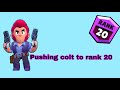 Pushed colt to rank 20