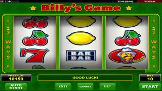 Billys Game video slot Review - Amatic Casino screenshot 3