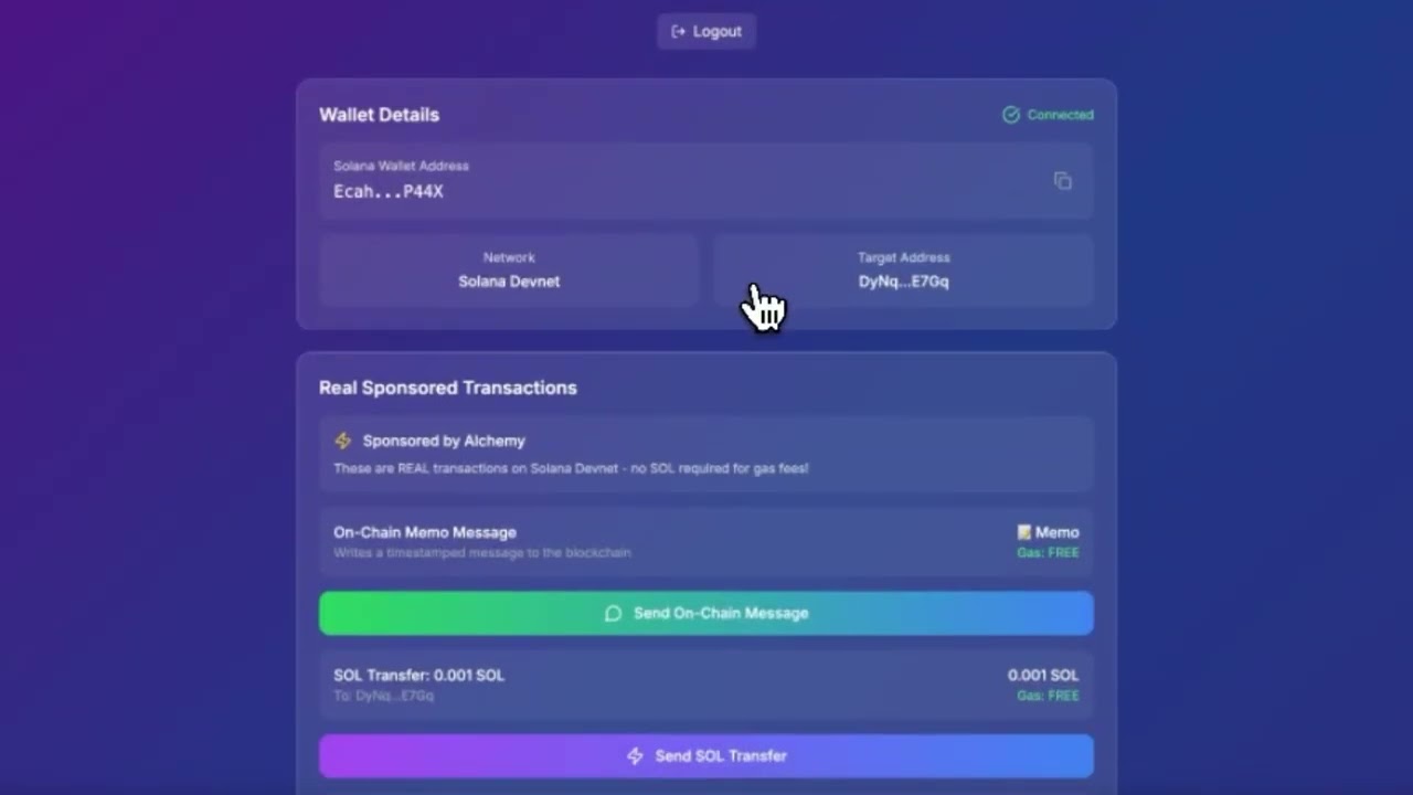 Getting started with Solana Smart Wallets | Alchemy Docs