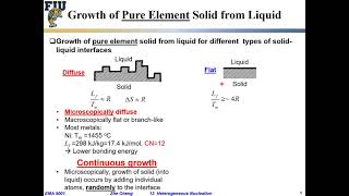 EMA5001 L13-05 Two growth modes of solid from liquid for a pure element