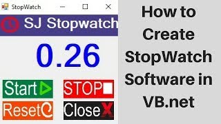 How to Create StopWatch in VB.net