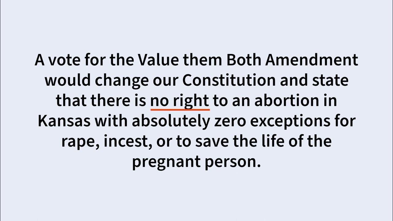 What is the Value Them Both Amendment? YouTube