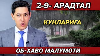 2-3-4-5-6-7-8-9- Апрель Кунлари Учун Об Хаво Малумоти, Ob Havo