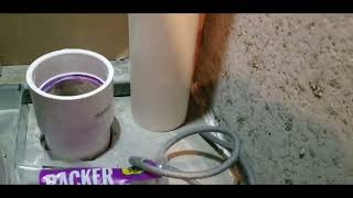 Radon reduction project part 3: slab/pipe interface connection