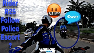 Rider R25 Follow Police Polis Trafik Gopro Hero8