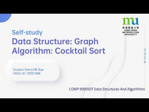 [Task 2] Self-study: Graph data structure and Cocktail Sort algorithm