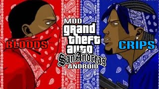INCRÍVEL 😎👌!!! MOD CRIPS E BLOODS para GTA San Andreas Android (MOD CLEO)