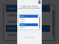 Create List Box selection using HTML, CSS and JavaScript