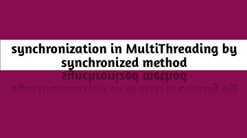 Thread Synchronization using synchronized method in Java